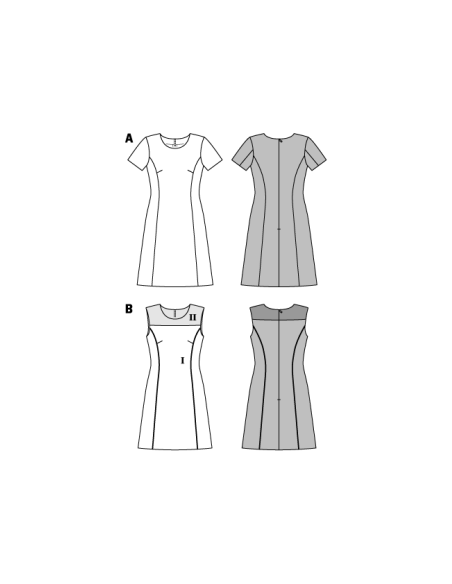 Patron Burda 6627 - Robe