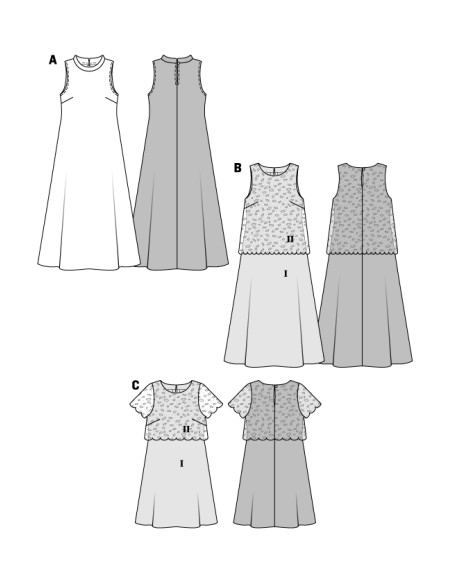 Patron Burda 6628 - Robe