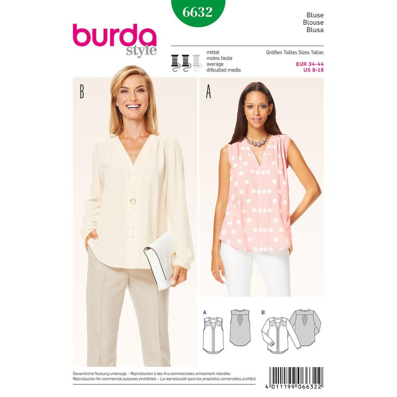 Patron Burda 6632 - Tunique