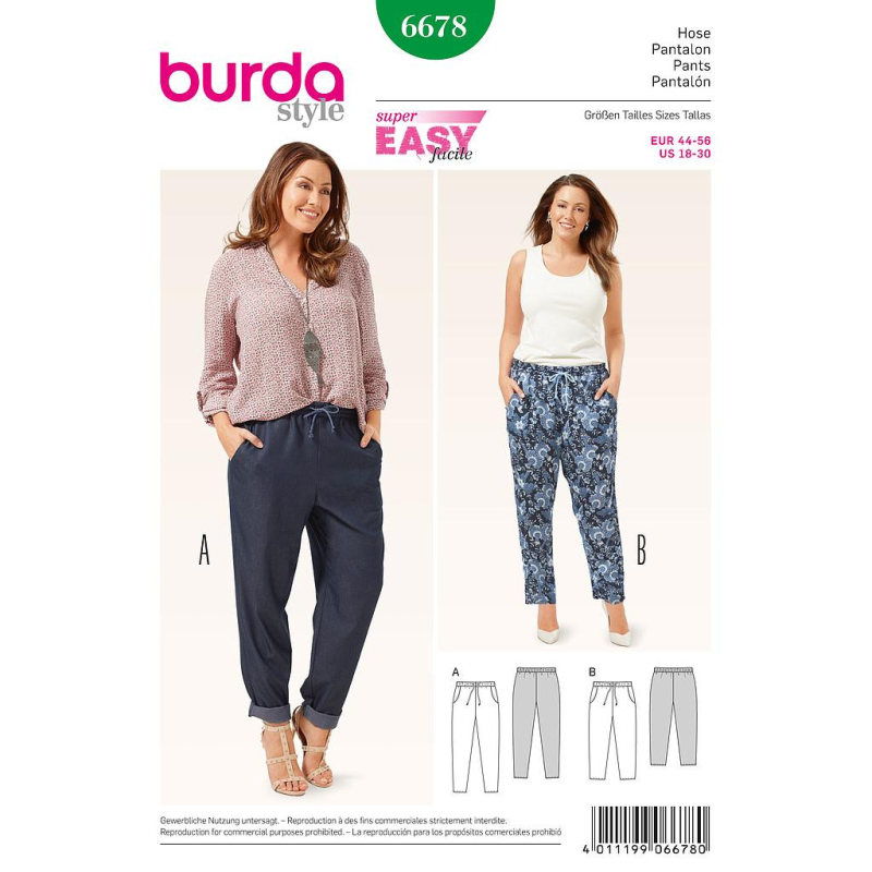 Patron Burda 6678 - Pantalon