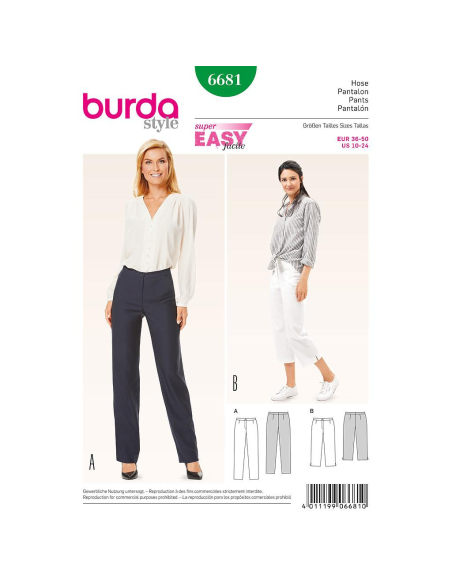 Patron Burda 6681 - Pantalon