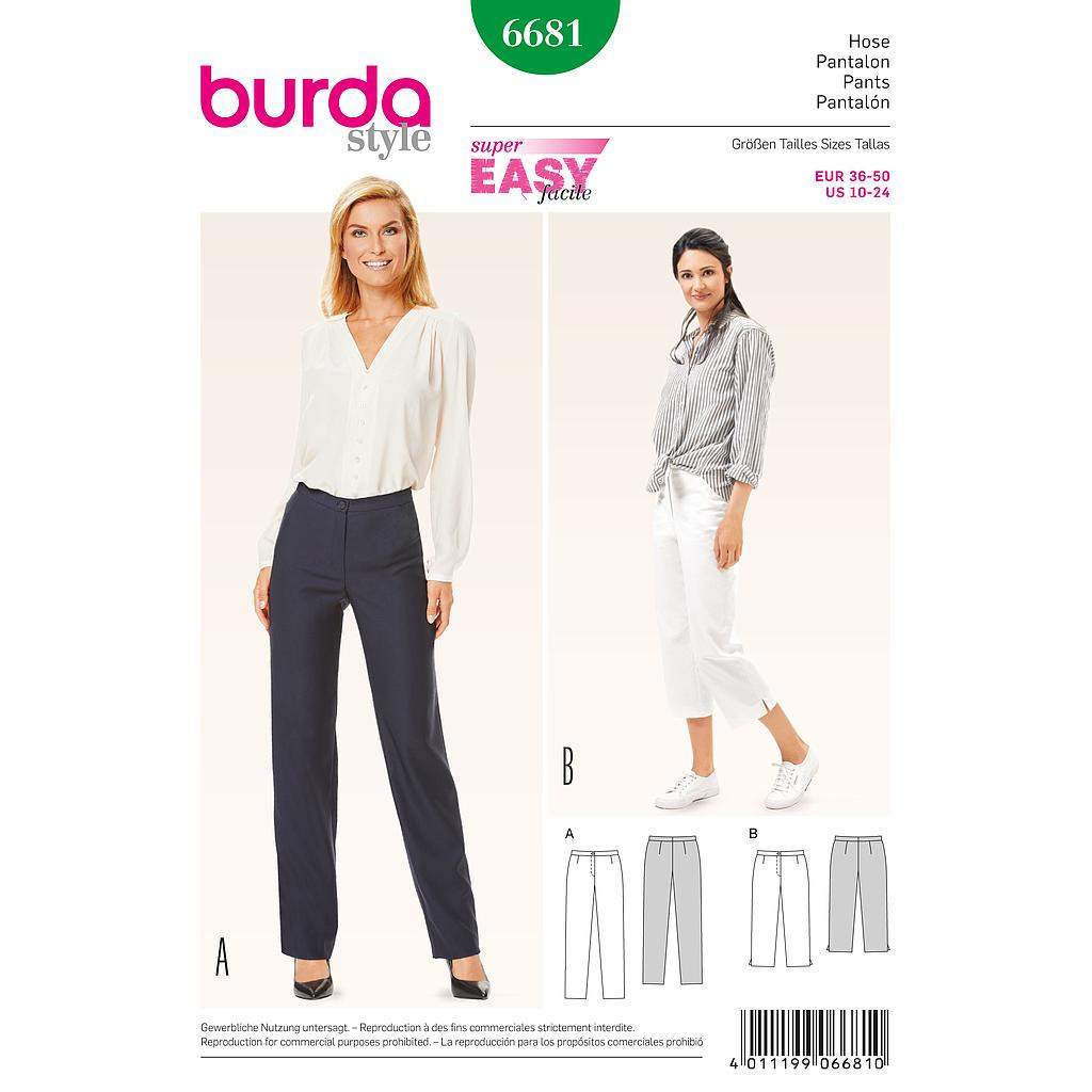Patron Burda 6681 - Pantalon