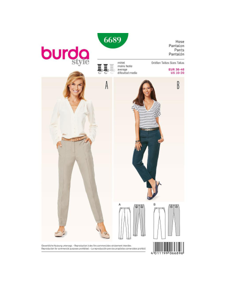 Patron Burda 6689 - Pantalon