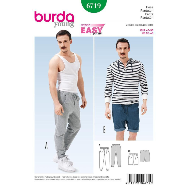 Patron Burda 6719 - Pantalon