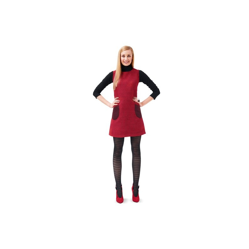Patron Burda 6721 - Robe droite légèrement évasée avec variations de manches