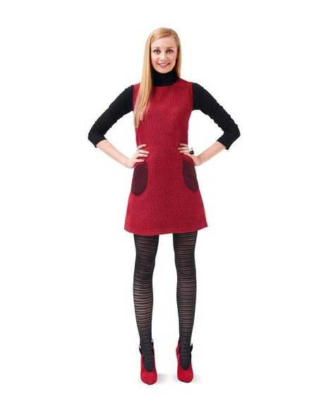 Patron Burda 6721 - Robe droite légèrement évasée avec variations de manches