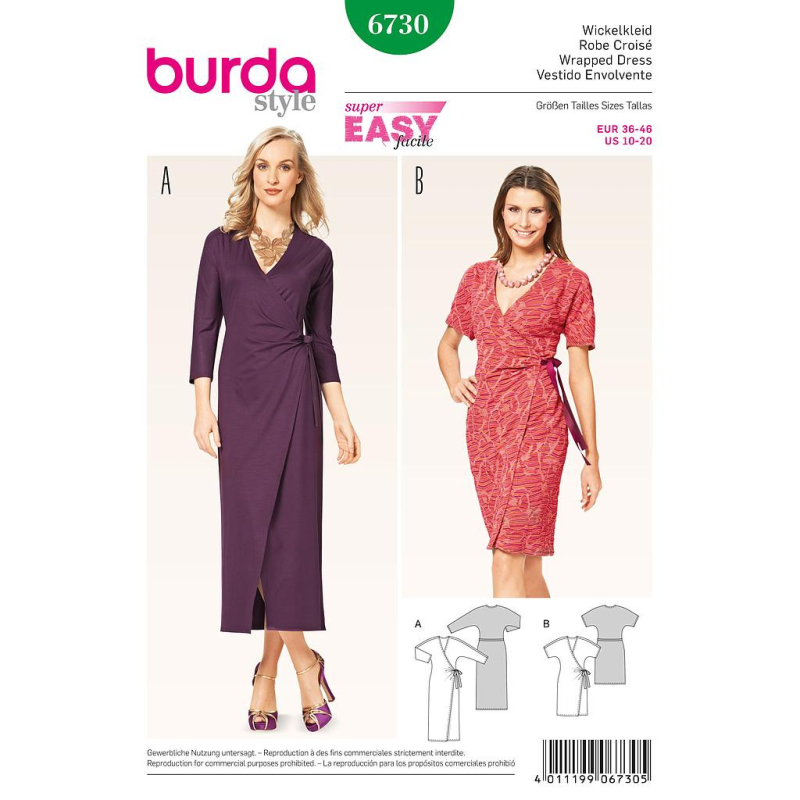 Patron Burda 6733 - Jupe