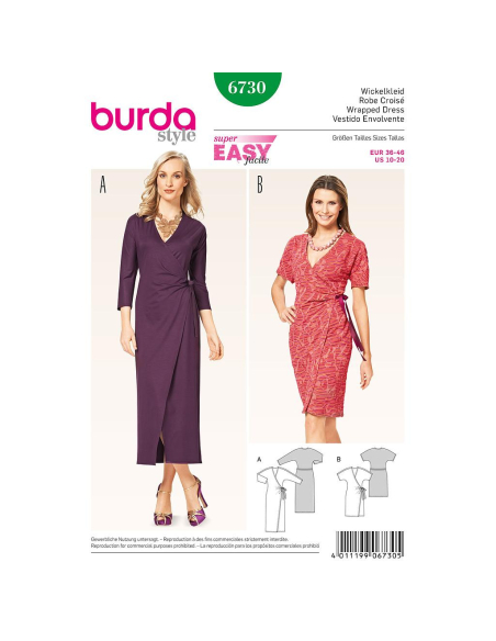 Patron Burda 6733 - Jupe