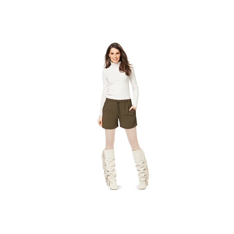 Patron Burda 6735 - Pantalon et short Femme avec coulisse et cordon