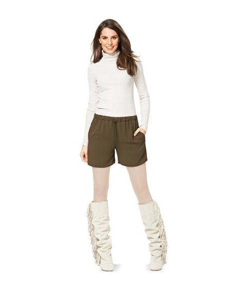 Patron Burda 6735 - Pantalon et short Femme avec coulisse et cordon
