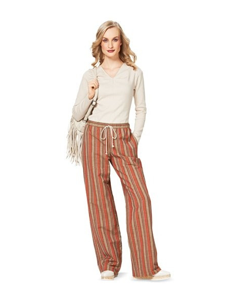 Patron Burda 6735 - Pantalon et short Femme avec coulisse et cordon