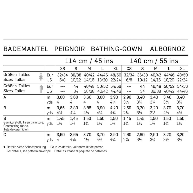 Patron Burda 6740 - Peignoir