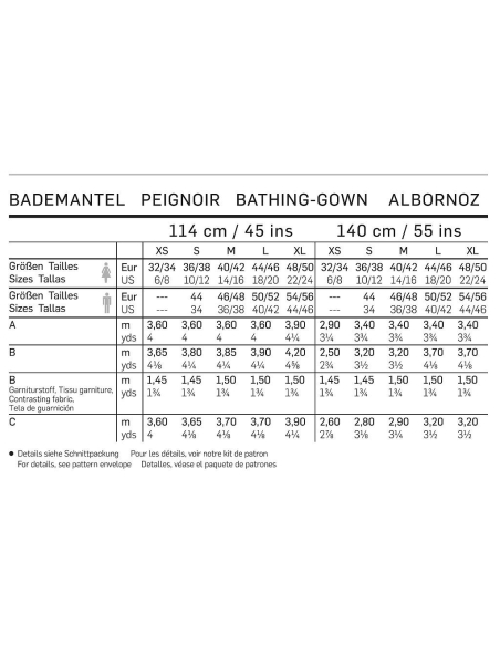 Patron Burda 6740 - Peignoir