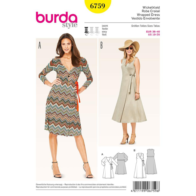 Patron Burda 6759 - Robe