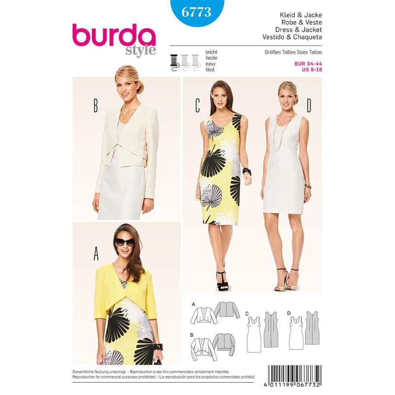 Patron Burda 6773 - Robe et veste