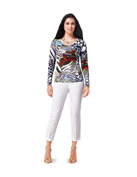 Patron Burda 6820 - T-shirt Femme encolure ronde avec variation de longueur