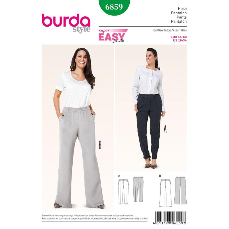 Patron Burda 6859 - Pantalon