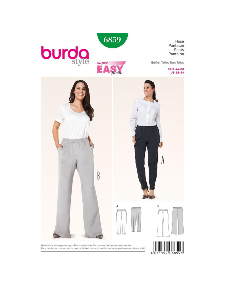 Patron Burda 6859 - Pantalon