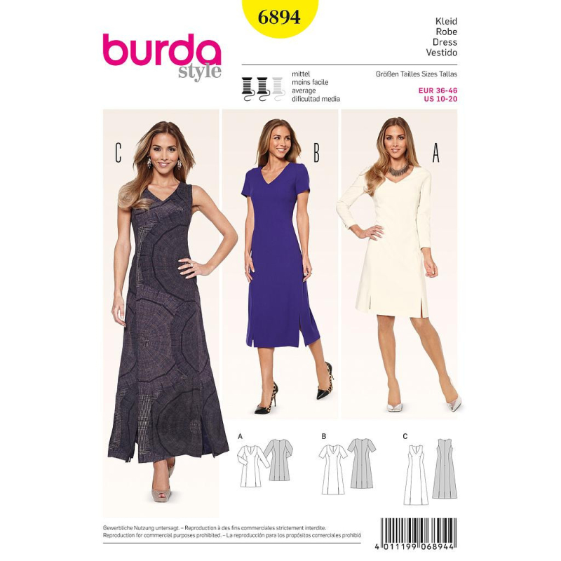 Patron Burda 6894 - Robe