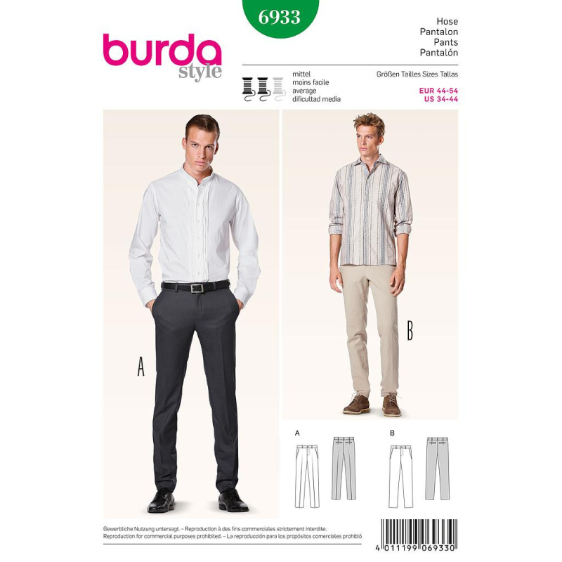 Patron Burda 6933 - Pantalon