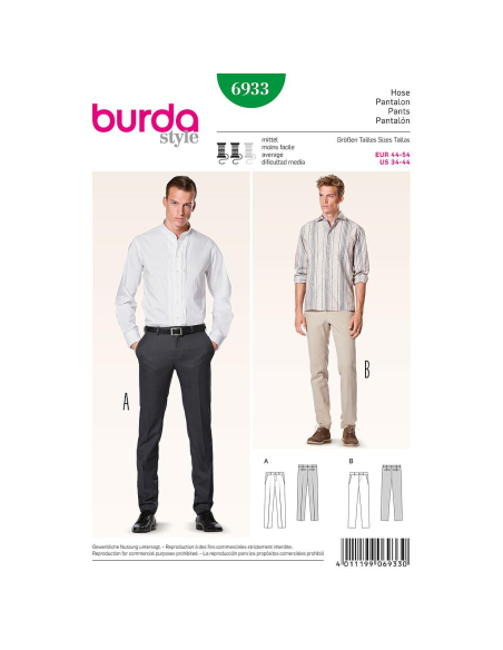 Patron Burda 6933 - Pantalon