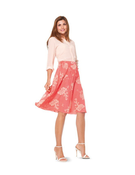 Patron Burda 6937 - Jupe droite ou évasée Femme