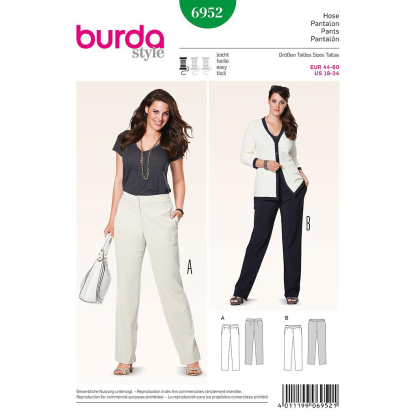 Patron Burda 6952 - Pantalon