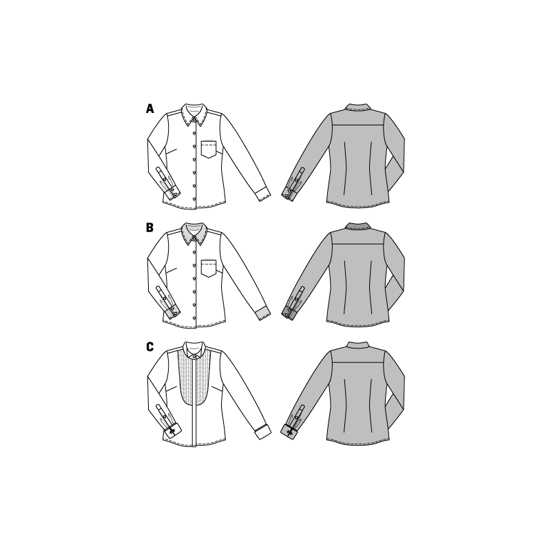 Patron Burda 7136 - Chemisier, Blouse