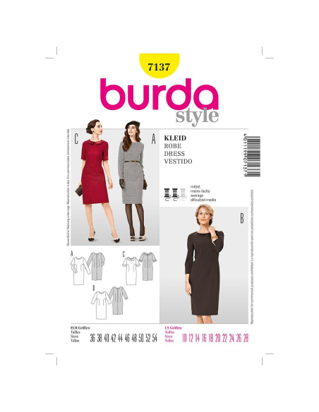 Patron N°7137 Burda : Robe