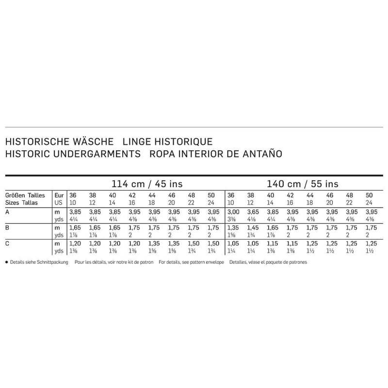 Patron Burda Carnaval 7156 - Déguisement Historique Sous - Vêtements