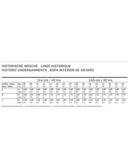 Patron Burda Carnaval 7156 - Déguisement Historique Sous - Vêtements