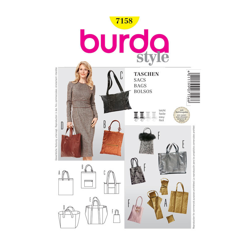 Patron N°7158 Burda - Sacs