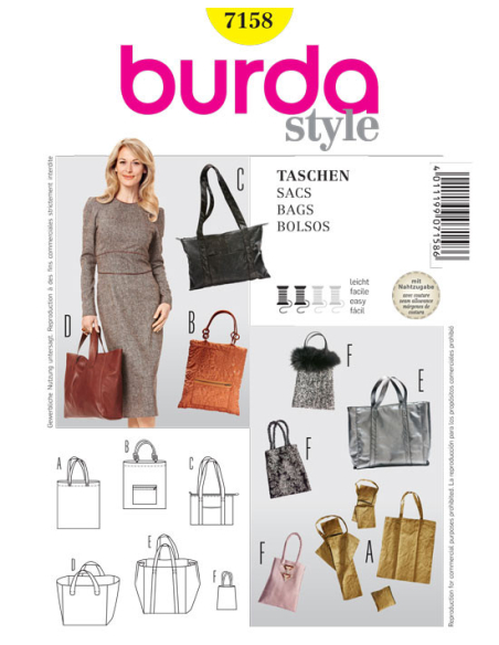 Patron N°7158 Burda - Sacs