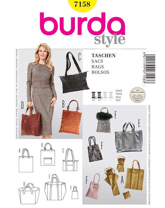Patron N°7158 Burda - Sacs