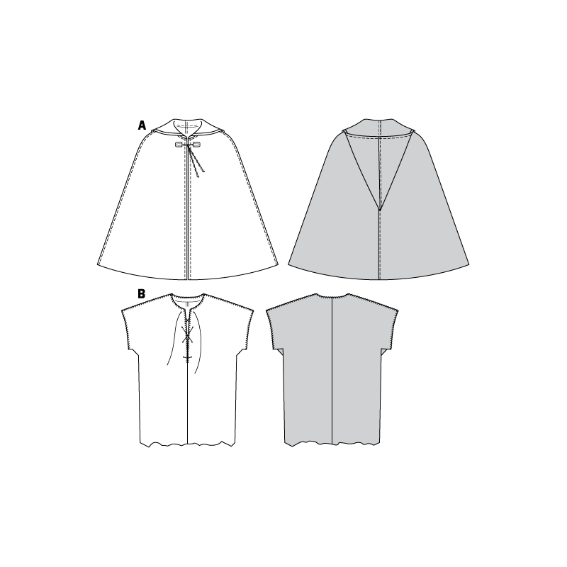 Patron Burda Carnaval 7333 - Déguisement Historique Robin des bois Homme