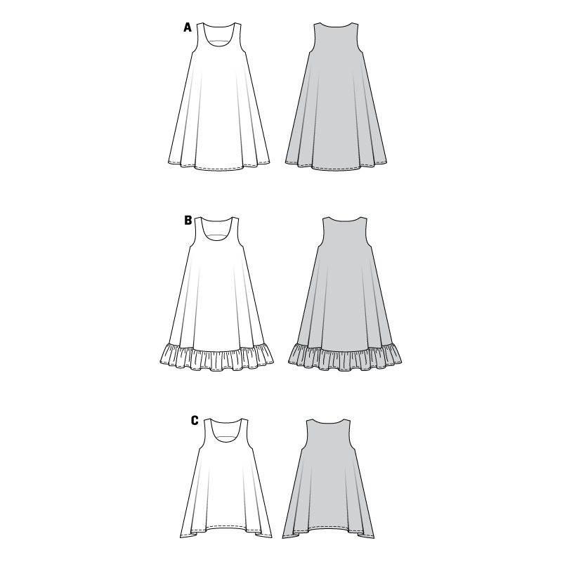 Patron Burda 7390 - Young Robe et Tunique