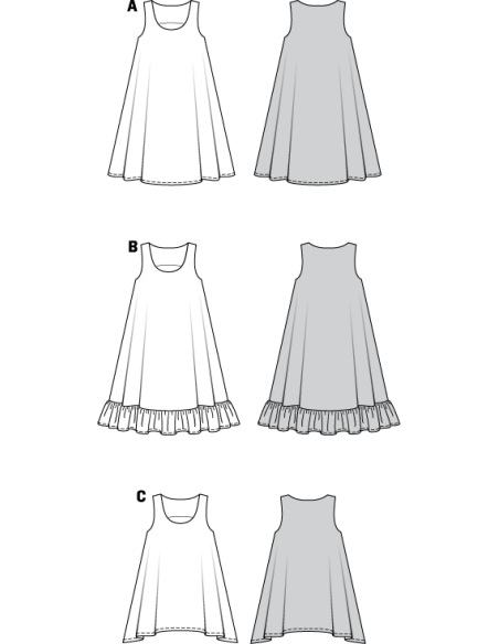 Patron Burda 7390 - Young Robe et Tunique