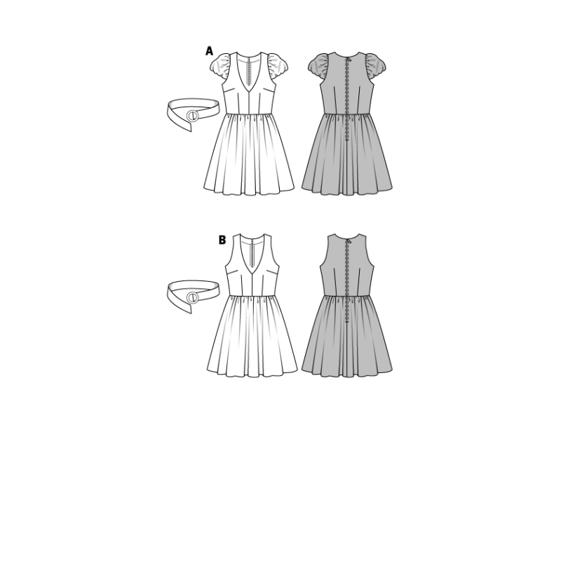 Patron Burda 7556 - Robe