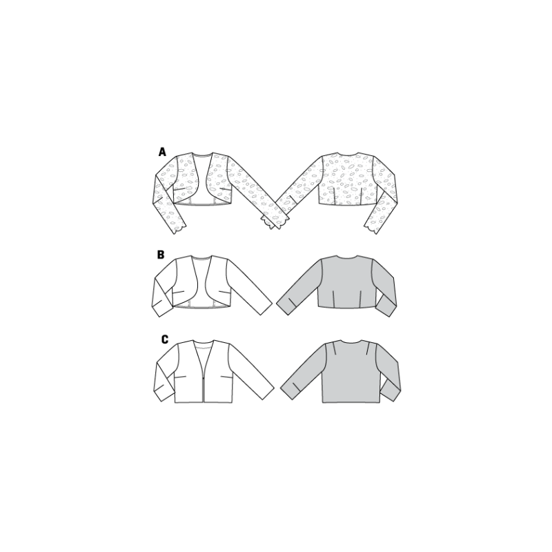 Patron Burda 7686 - Boléro