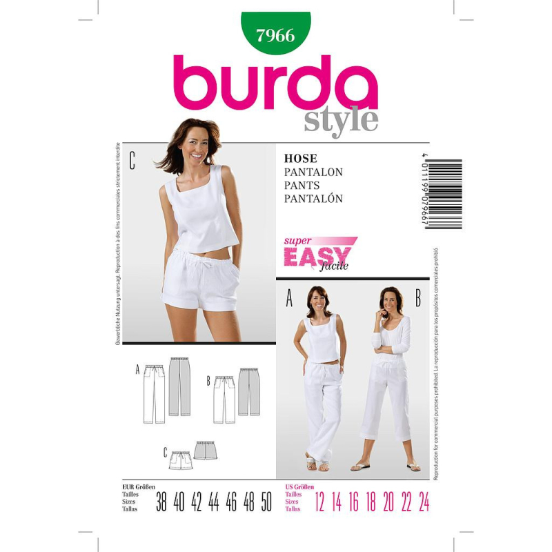 Patron Burda 7966 - Pantalon