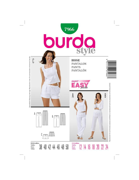Patron Burda 7966 - Pantalon