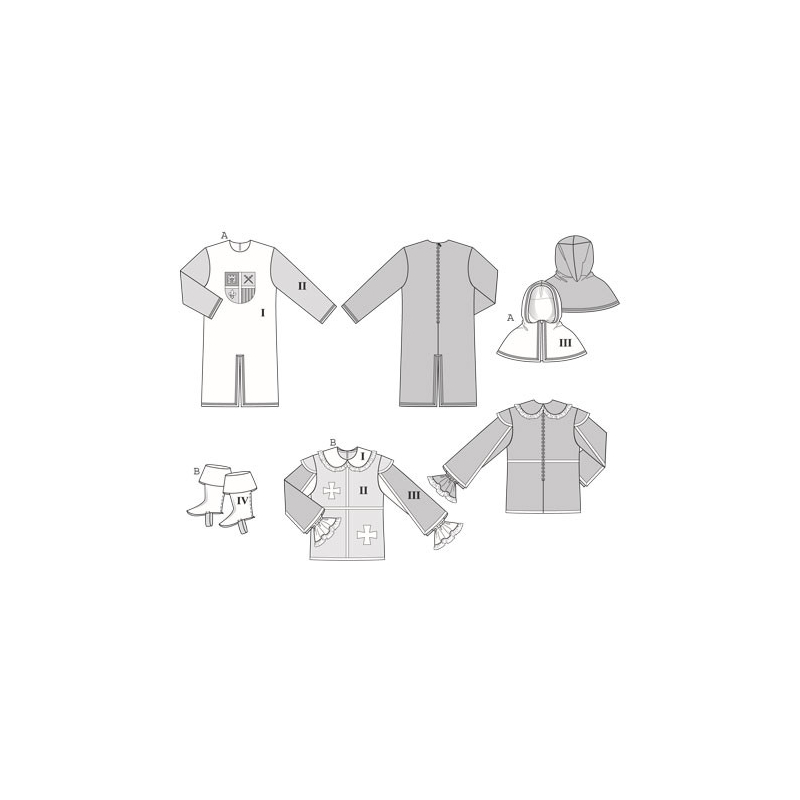 Patron Burda Carnaval 7976 - Déguisement Historique Mousquetaire et Ecuyer