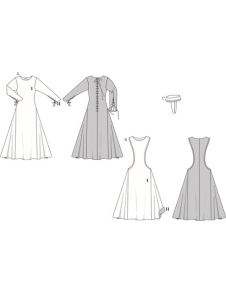 Patron Burda Carnaval 7977 - Déguisement Historique Robe Médiévale