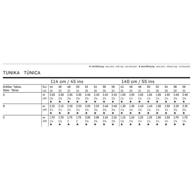 Patron Burda 8100 - Tunique