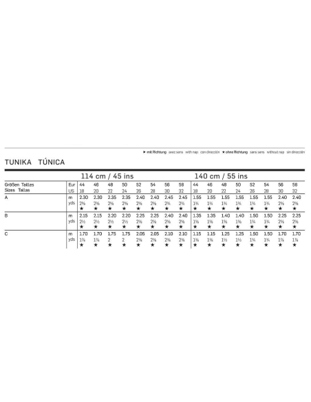 Patron Burda 8100 - Tunique