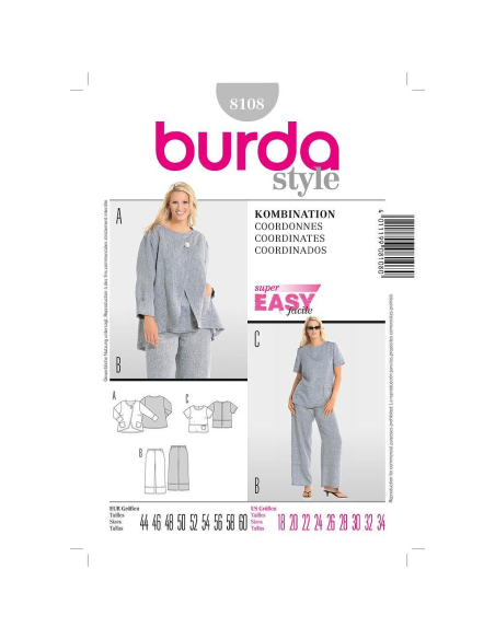 Patron Burda 8108 - Ensemble