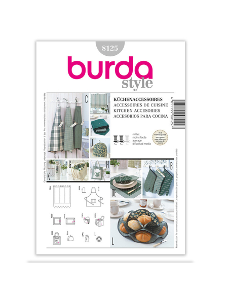 Patron Burda Creative 8125 - Accessoires pour la cuisine