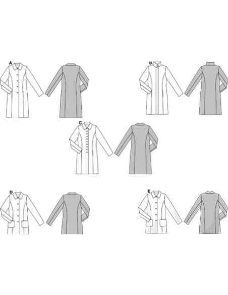 Patron Burda 8292 - Manteau