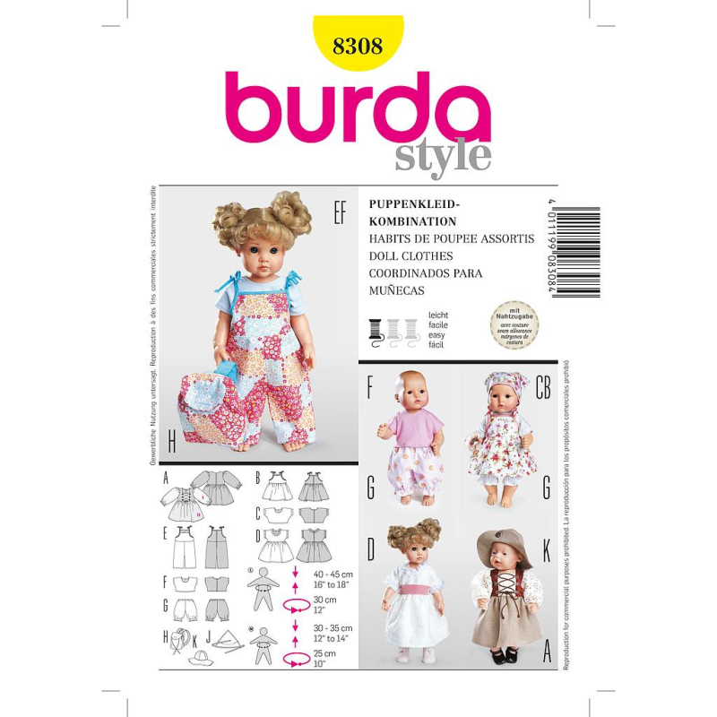 Patron Burda Creative 8308 - Coordonnés