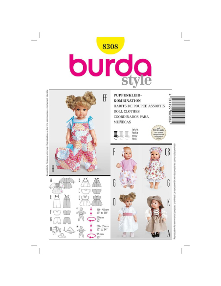 Patron Burda Creative 8308 - Coordonnés